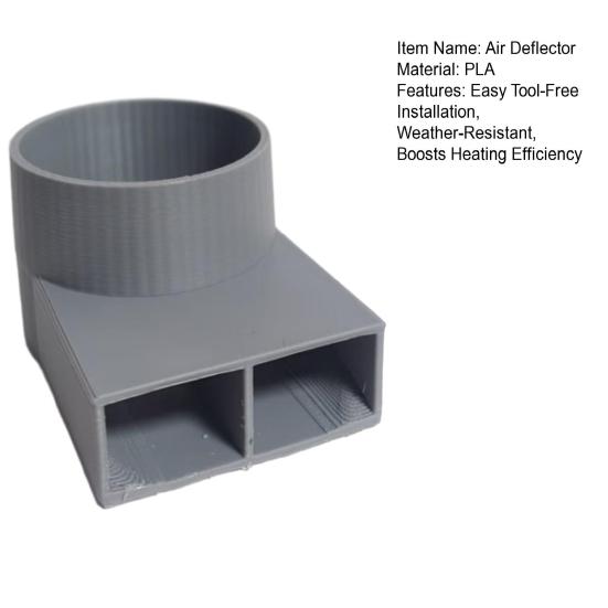 Universal Air Deflector Attachment for Truma Heater 55mm Nozzle Heater Airflow Redirector Redirects Warm Air Easy Snap-On Installation RV Heater Air