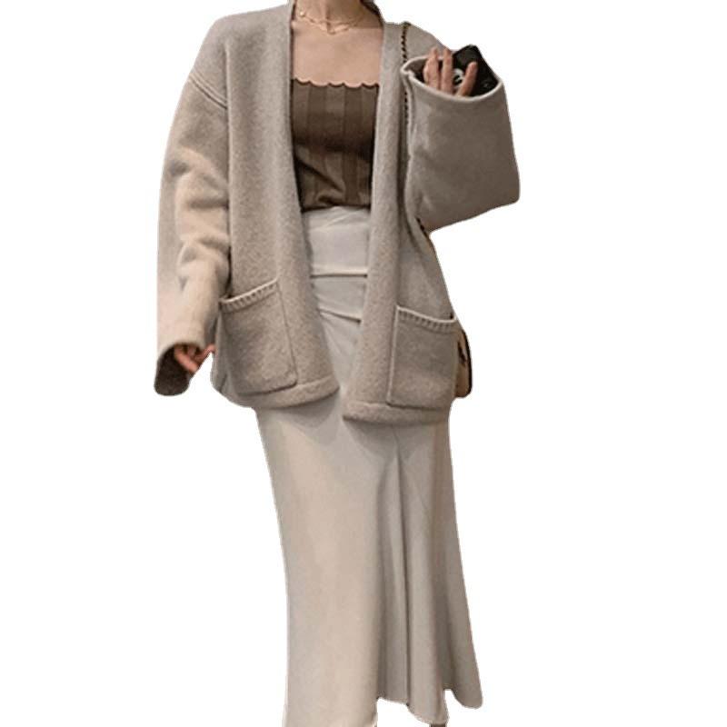 Niche Gentle Wind Soft Lazy Wind Senior Sense Sweater Jacket Female Autumn and Winter Candy Color Cardigan Comfortable Versatile and Fashionable