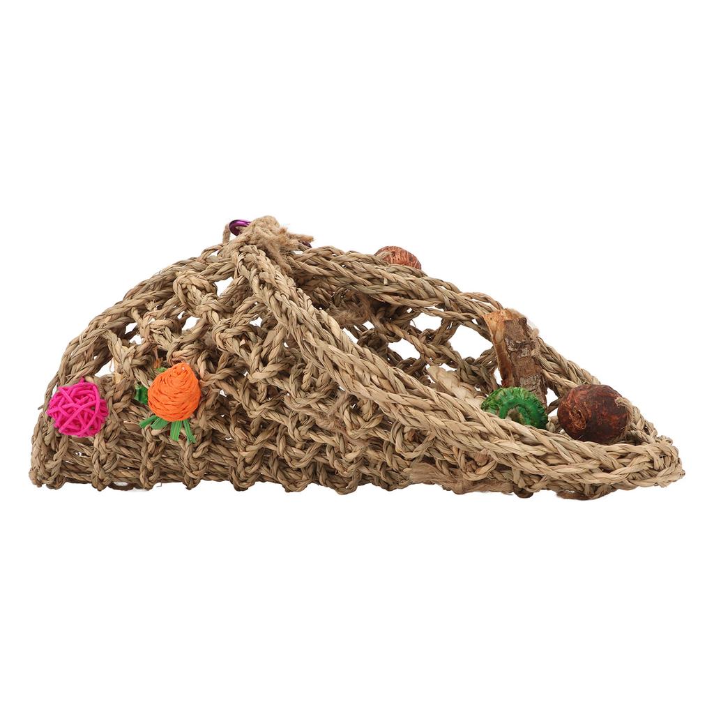 Parrot Seagrass Hammock Tent Natural Bite Resistant Colorful Bird Sea Grass Tent Tunnel for Birds