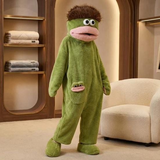 Jednodílný pyžamový overal Big Mouth Vtipné Unisex Pyžamo Zimní Útulné S Kapucí Fleece Ultra-Měkký Plyšový Jednodílný Oblečení Na Volný Čas