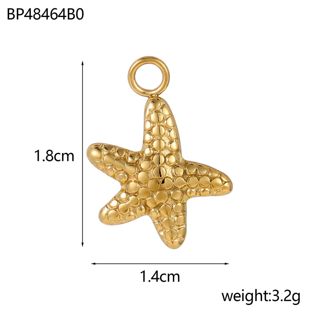CARLIDANA Fashion Gold Plated Stainless Steel Sea Shell Cross Charms For Jewelry Making Necklace Pendant DIY Accessories