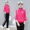 Fashion and Foreign Style Age-reducing Casual Sportswear Suit Women's Spring and Autumn New Temperament Stand-up Collar Sweater Two-piece Set Popular