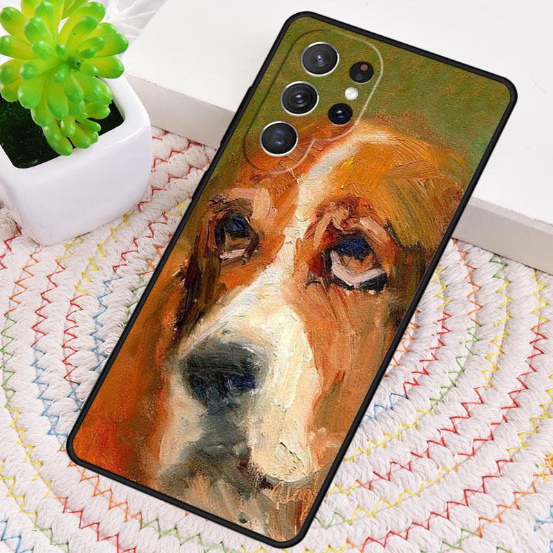 Basset Hound Dog Puppy Phone Case for Samsung Galaxy note 10 pro S26 Ultra S23 S24 FE S25 S21 S22 PLUS shockproof Cove
