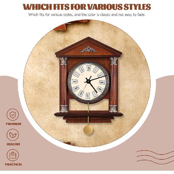 Metal Pendulum, High Gloss Gold, Quartz Wall Clock Accessory, DIY Repair Part, Pendulum Clock Replacement, 0.31in X 5.89in X 2.36in, Metal, Golden,