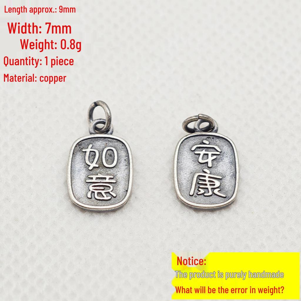 Sanqi Tibetan Silver Chinese Style Wealth Jewelry Beaded Bracelet with Pendant