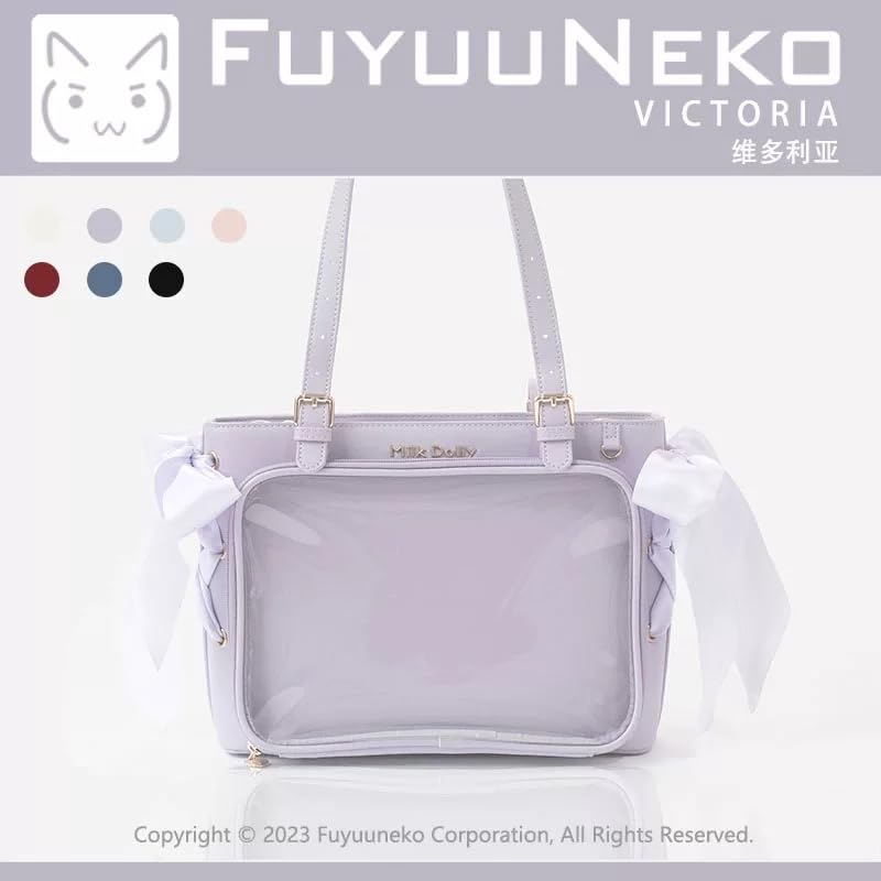 G-Trigger [FUYUUNEKO] Ita Bag with Side Ribbons, Floating Cat MILKDOLLY Fuyuneko Lavender [Parallel Import]
