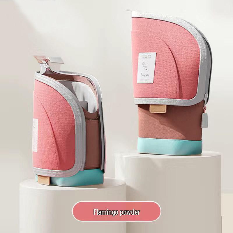 Retractable Large-Capacity Pencil Case for Girls and Boys, Vertical Style, Children's Stationery Box