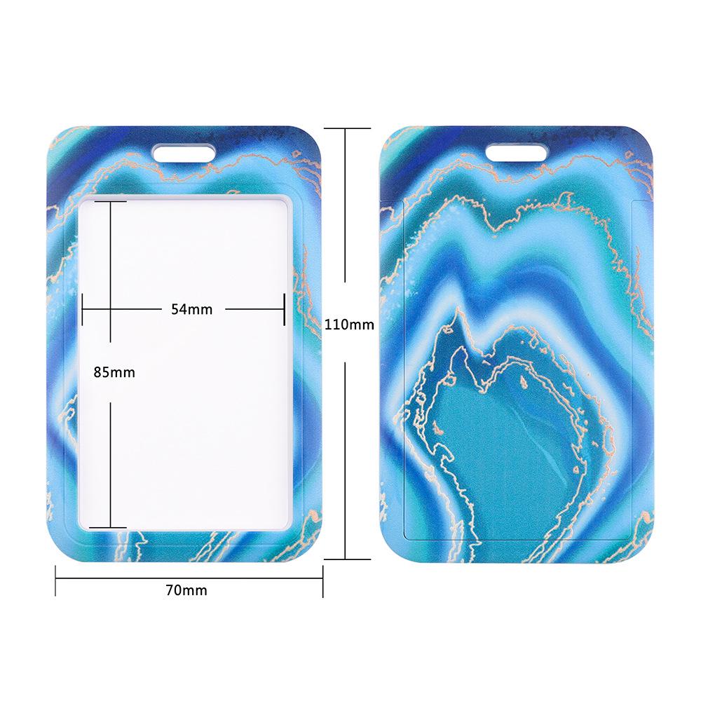 Marble Texture Phone Lanyard & Card Holder for Student/Work ID, Meal & Bus Access.