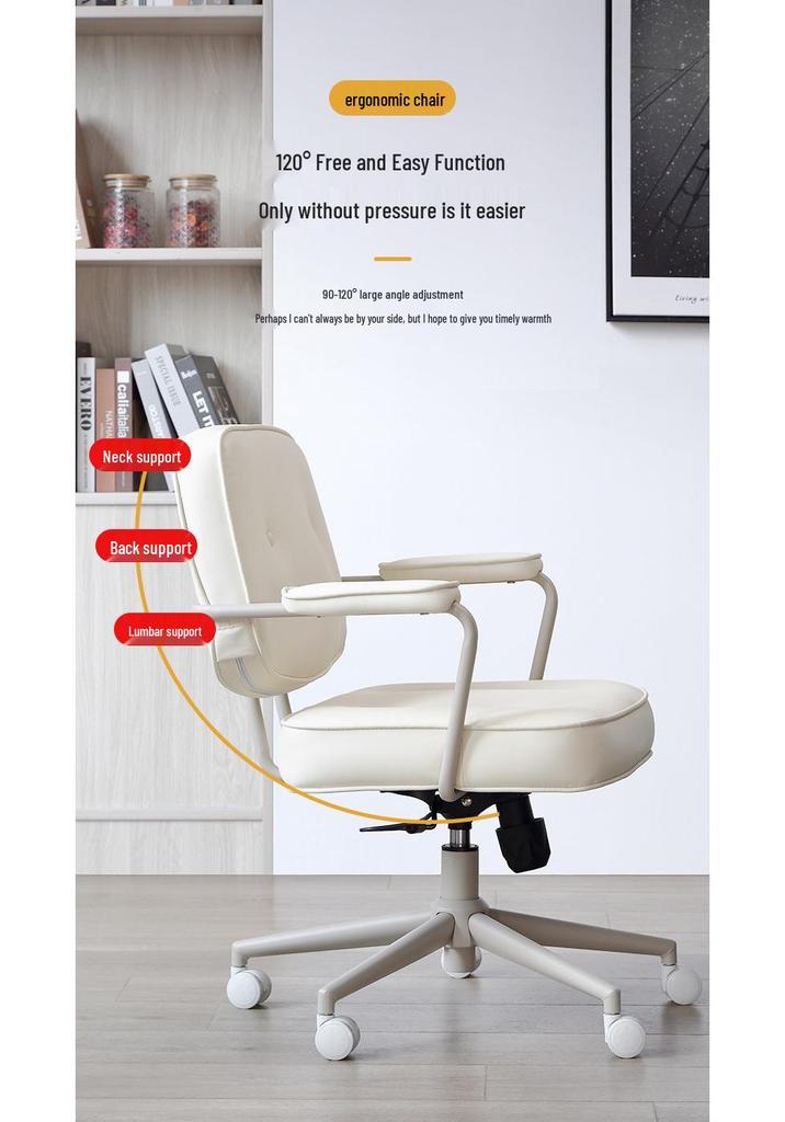 Ergonomic Swivel Office Chair with Backrest for Study, Bedroom, or Live Broadcast