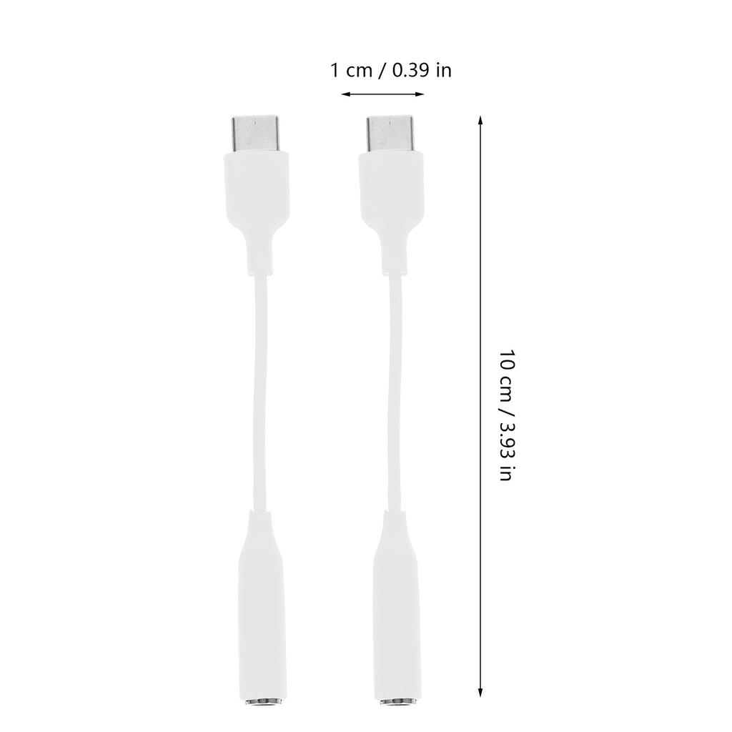 3Pcs USB Line 3.5mm Headphone Adapter High Fidelity Plug Play Low Power Consumption USB C to 3.5mm Audio Jack Adapter