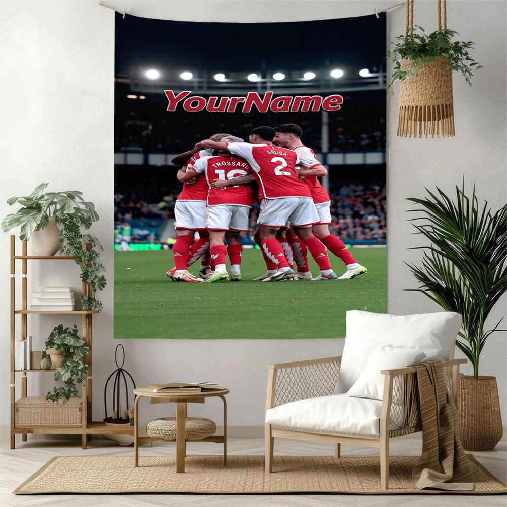 Arsenal Custom Your Name Wall Decor Tapestry Art For Pet Memorial Birthdaywedding Party Backdrop Family Gift