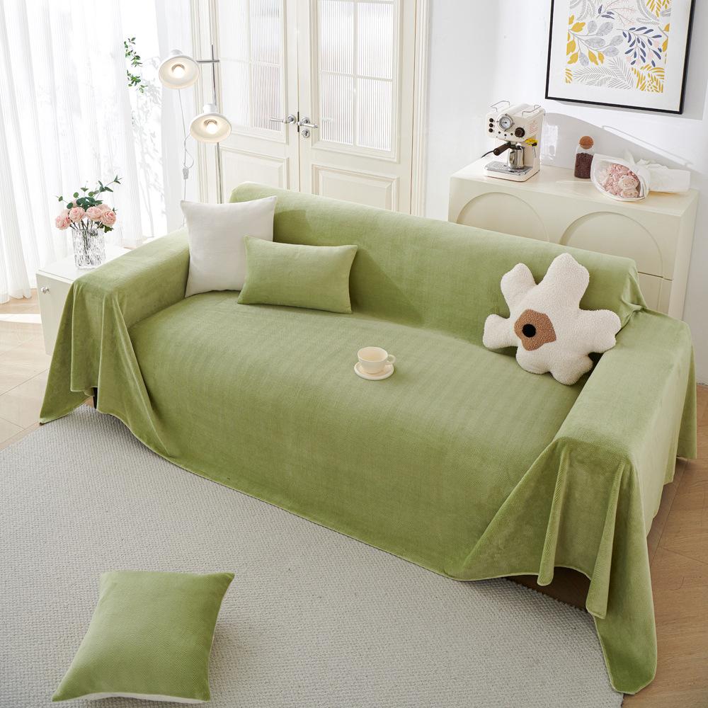 Milk Fiber Herringbone Sofa Towel Four Seasons Universal Simple Non-Slip Sofa Cover Full Covered Cover Cloth