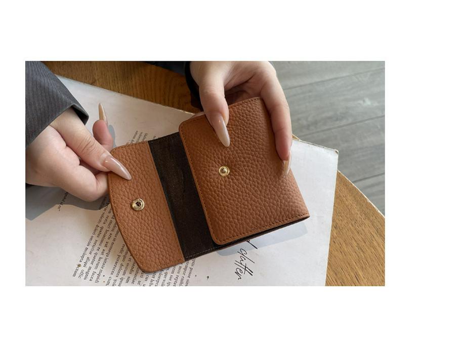 Genuine Leather Accordion Card Holder for Women - Compact, Anti-Demagnetization, Multi-Card Slots, Driver's License, Document Organizer