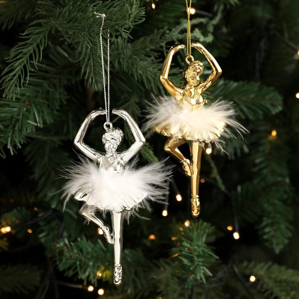 Ballet Girl Xmas Tree Decorations Plastic Christmas Ornaments  Xmas Party