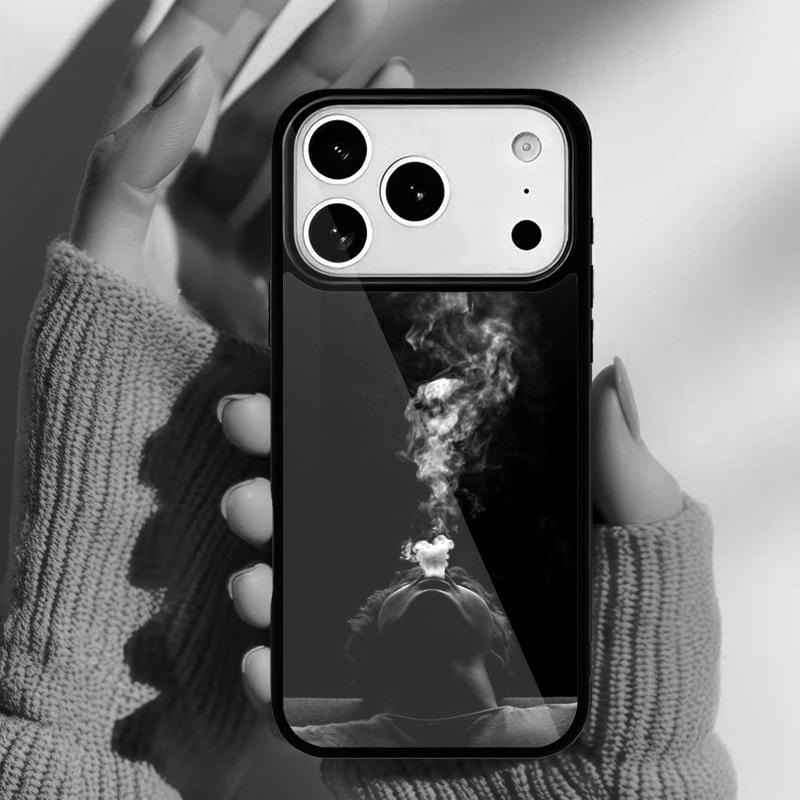 Smoke Plume Funny Phone Case for iPhone 17 Air 16e 15 14 13 Pro Max Back Cover for 12 11 Pro Coque