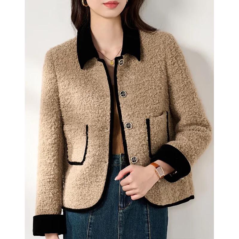 

Жіноча проста елегантна куртка з довгим рукавом L