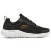 Skechers Bounder Fabric Mesh Shock Absorbing Breathable Low Top Casual Shoes Men Sneakers Black White 232005-BKGD