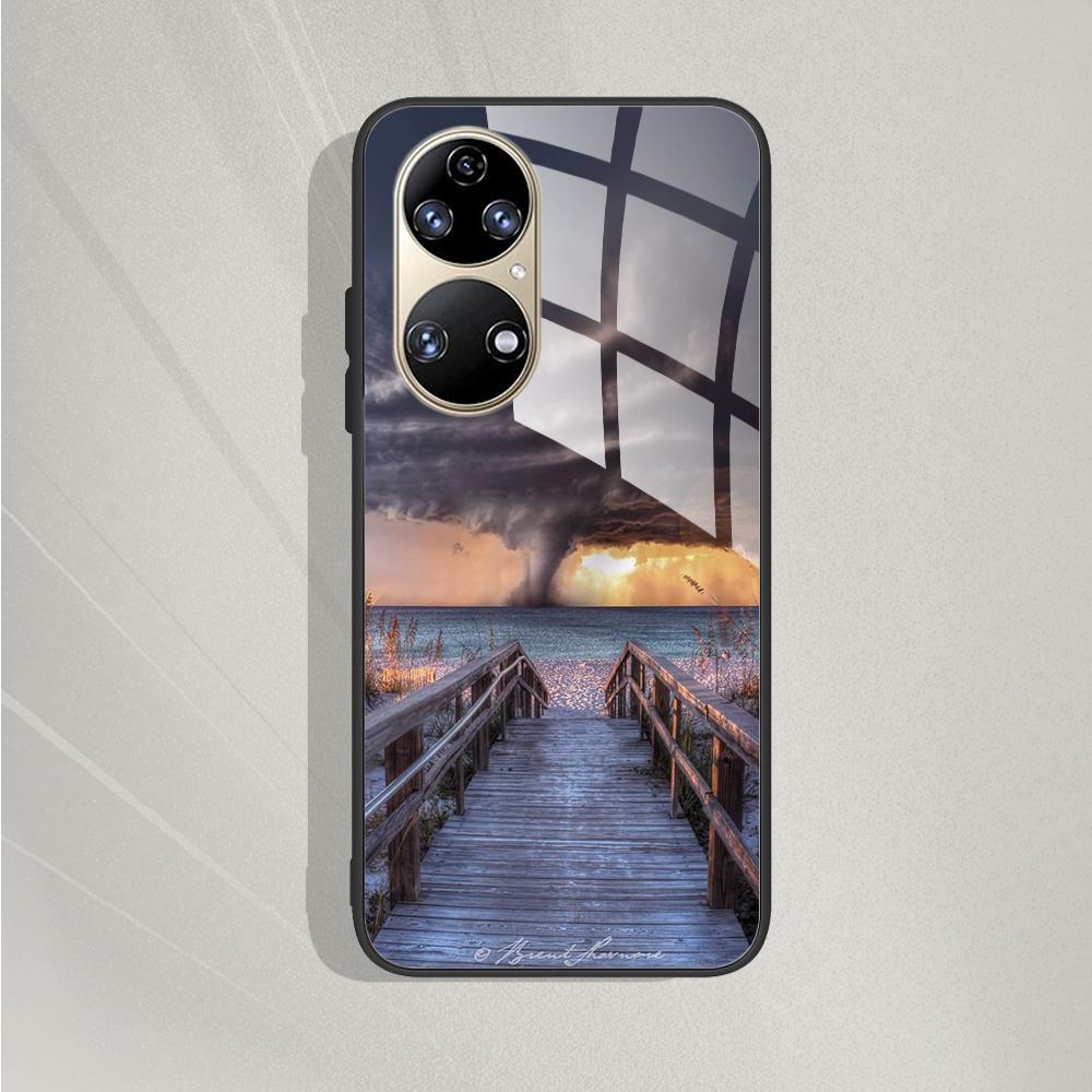 Pro Huawei P50 Pro Pouzdro P50E P 50 Luxusní tvrzené sklo Kryt telefonu Pro Huawei P50 Zadní kryt Módní ochranné TPU Coque P50Pro