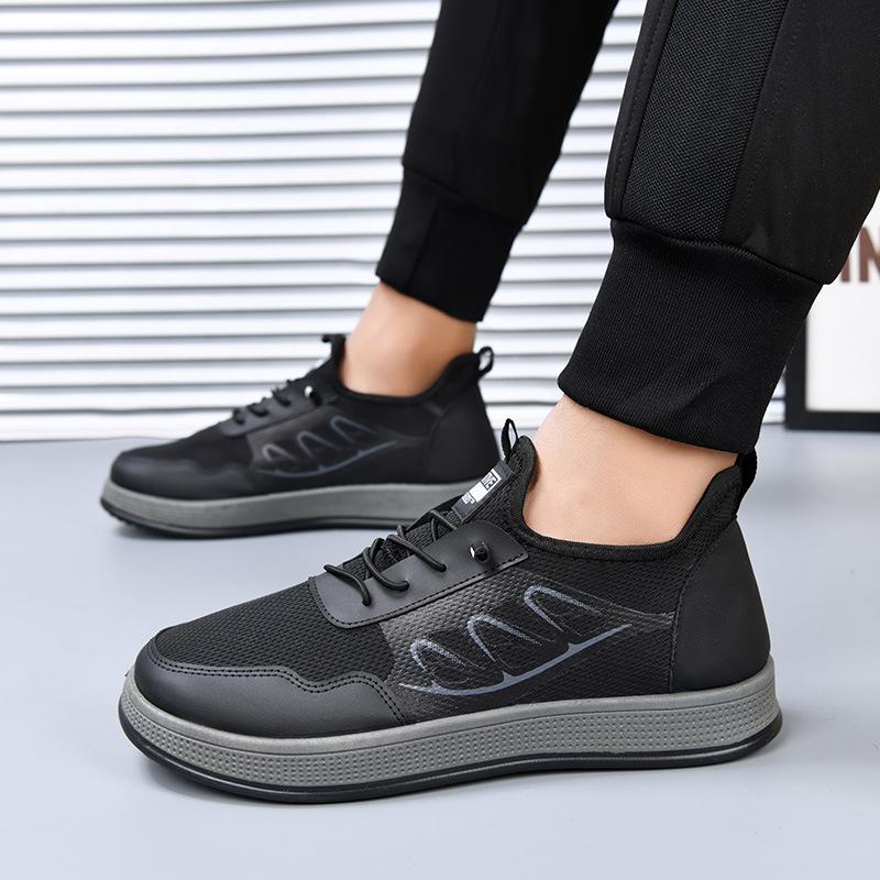 

Men Shoes 2026 Spring New Breathable Mesh N Slip Men s Sneakers Comfort Lightweight Fashi Soft Sole Casual Shoes Men Loafers 39 чёрный