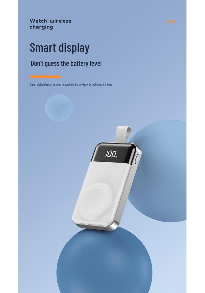 2000mAh Wireless Charger for Apple Watch Series 1-9: Portable Power Bank