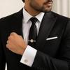 Amaal Men Jewellery Cufflinks for Men Formal Cufflinks Set with Diamonds Crystals Tie Pin