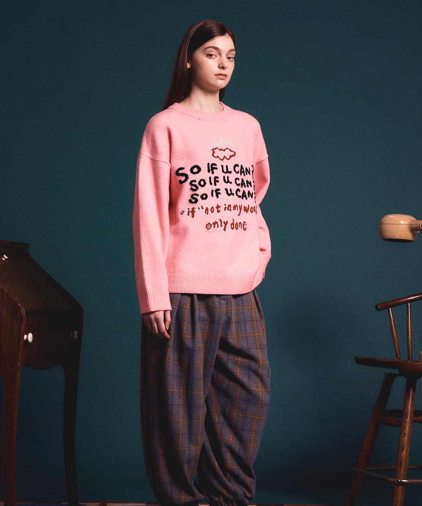 Soipeuyukaen Soft Blend Touch Lettering Knit
