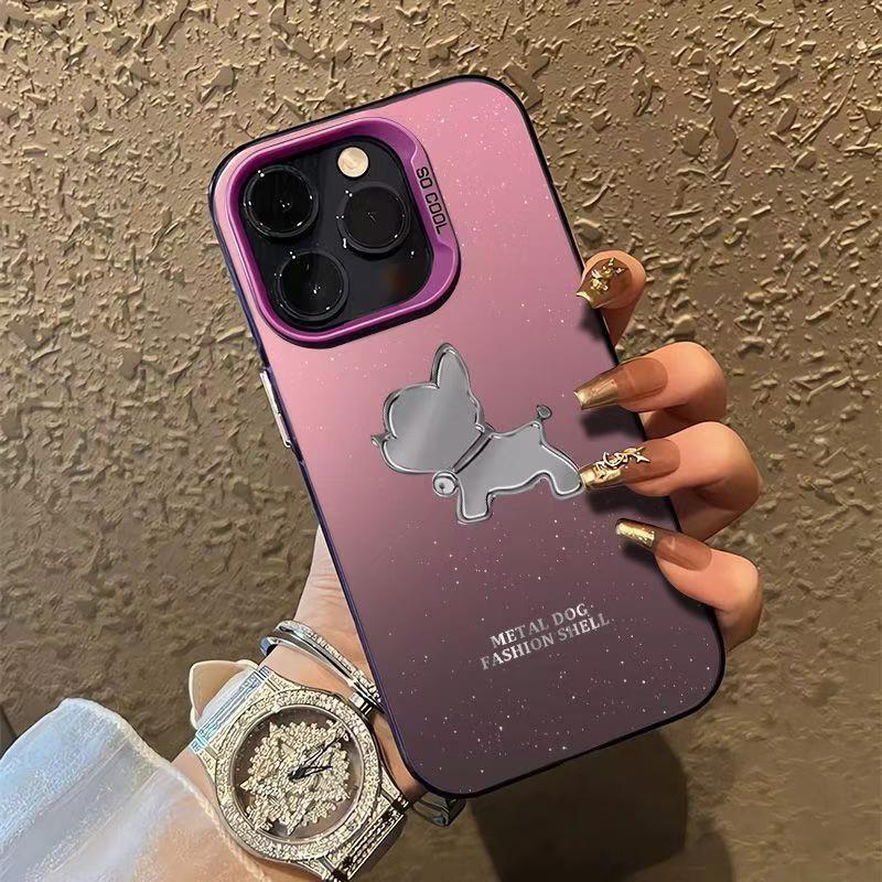 Bell Welpe Stoßfeste Handyhülle für iPhone 12 Pro Max bis iPhone 16, Kompatibel mit Apple 14-15 Pro Modellen, Grenzüberschreitendes Design.