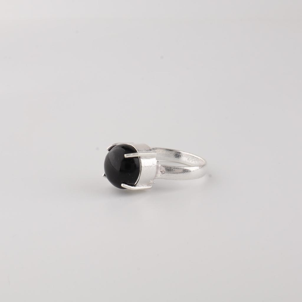 Zwarte Toermalijn Edelsteen 925 Sterling Zilver Feestelijke Designer Ring Voor Verjaardagscadeau RR-72-28
