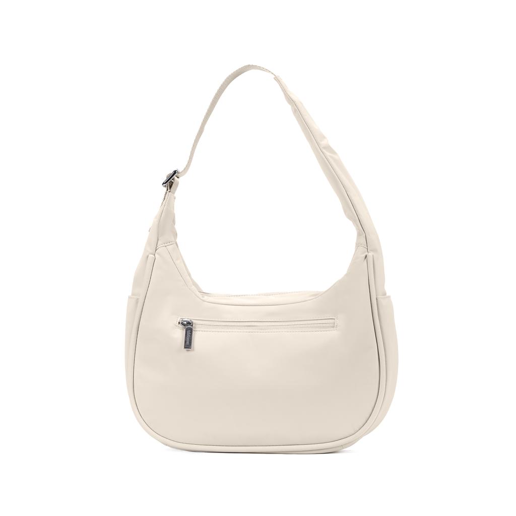 Lululemon Mini 4L Metal Logo Zipper Closure Recycled Nylon Recycled Polyester Tote Shoulder Bag Mini Women Tote Bag White LW9EUCS