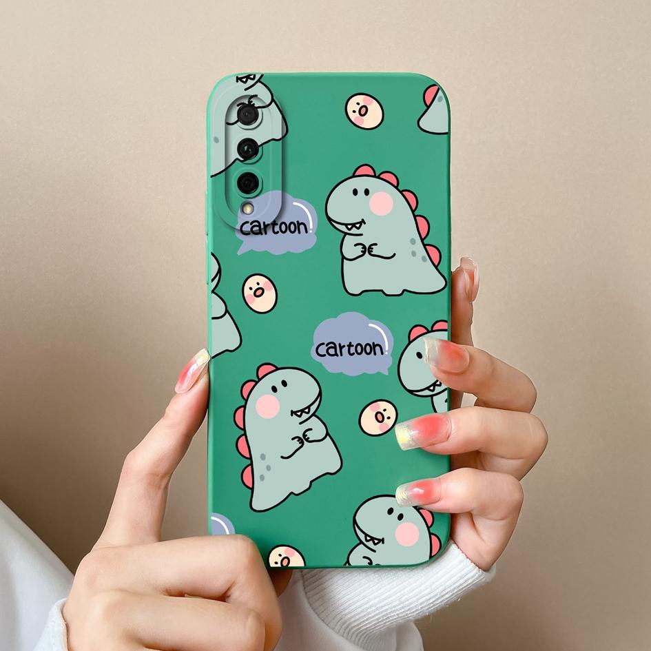 

Чехол для телефона Huawei P Smart 2021 Y5P Y6P Y7P Y9S Y7A Y9A Симпатичный модный противоударный матовый жидкий мягкий силиконовый чехол для телефона с защитой от падения для бампера Huawei Honor 20 Lite