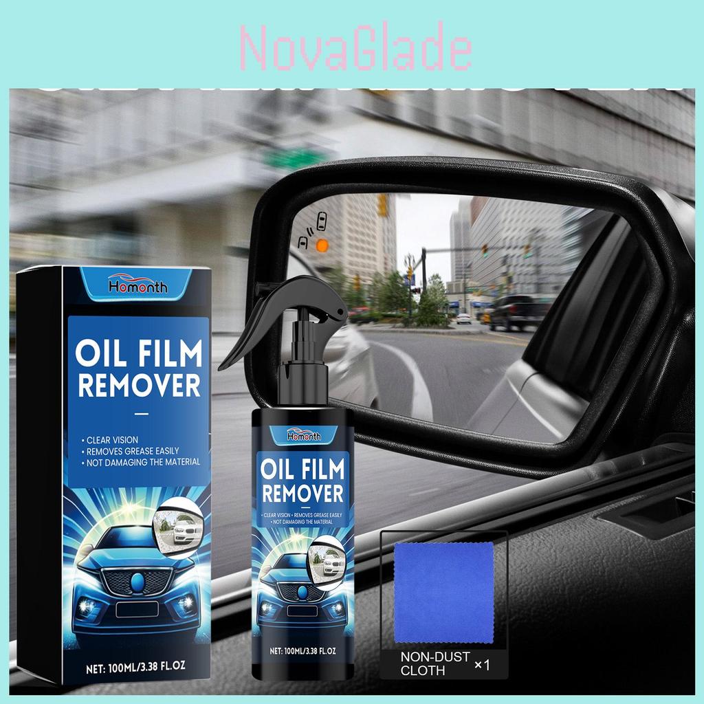 Homonth Windschutzscheiben Ölfilmreiniger Premium 100ml Staub Fleckenentferner für Autos
