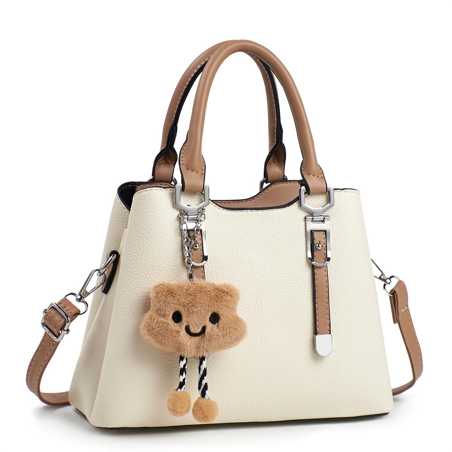 

With cartoon pendant advanced sense of atmosphere soft durable fashion exquisite lightweight commuting outdoor beach crossbody shoulder handbag хакі