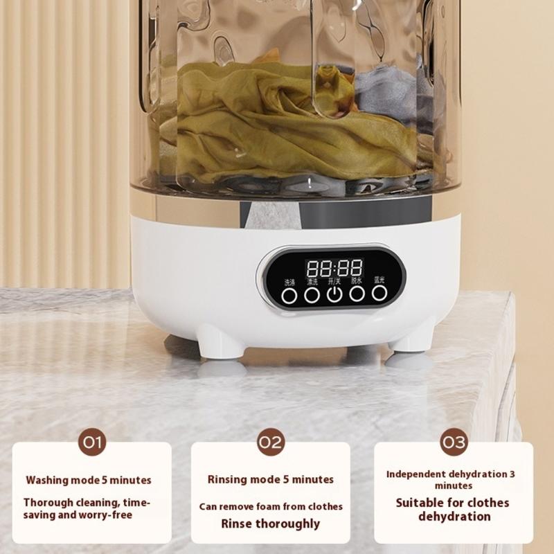 Underwear Washing Machine Underwear Baby Clothes Small Laundry Lightweight Portable Mini Washing Machine for Apartment