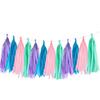 15-Piece Paper Tassel and PET Ribbon Set for Birthday Party Decorations