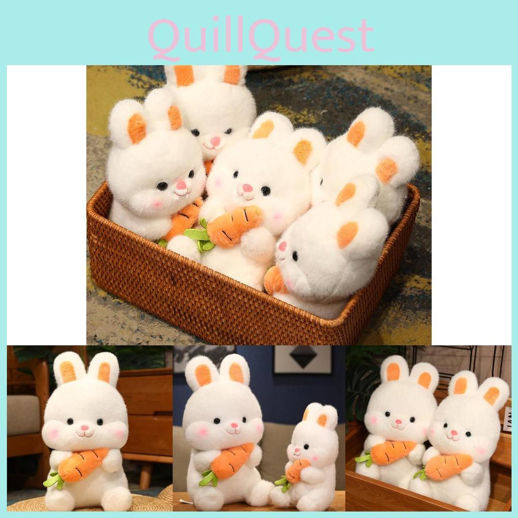 Short Plush Endearing Bunny With Carrot  Kids Perfect Birthday Celebrations Gift