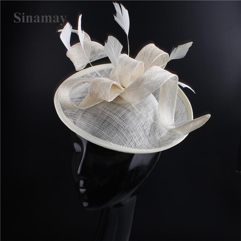 Popular Champagne Hemp Hat Bridal Photo Wedding Photography Headgear