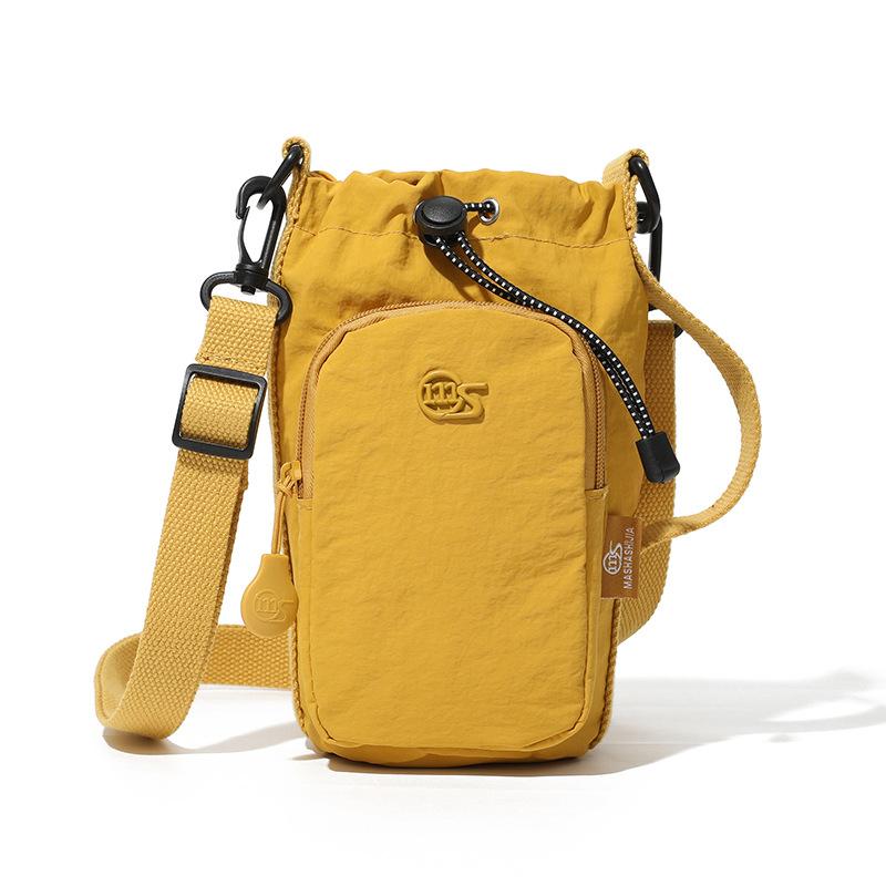 

Canvas bag women s summer new fashion niche design shoulder messenger bag mobile phone bag жёлтый