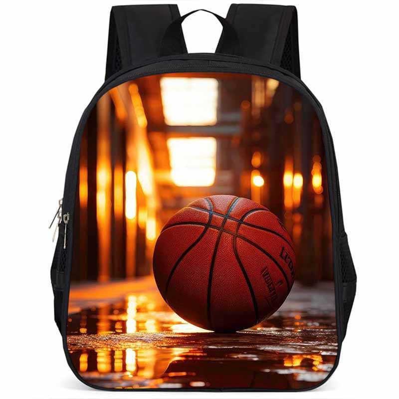 Sac à dos scolaire élégant Basketball 15 pouces Grande capacité Léger Pour Garçons et Filles