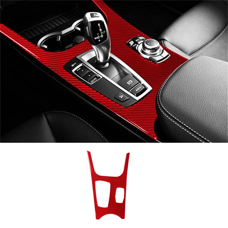 Kolfiber Bilinteriör Växelväljare Panel Trimskydd Dekaler För BMW X3 F25 X4 F26 2011-2017 Bilstyling Tillbehör