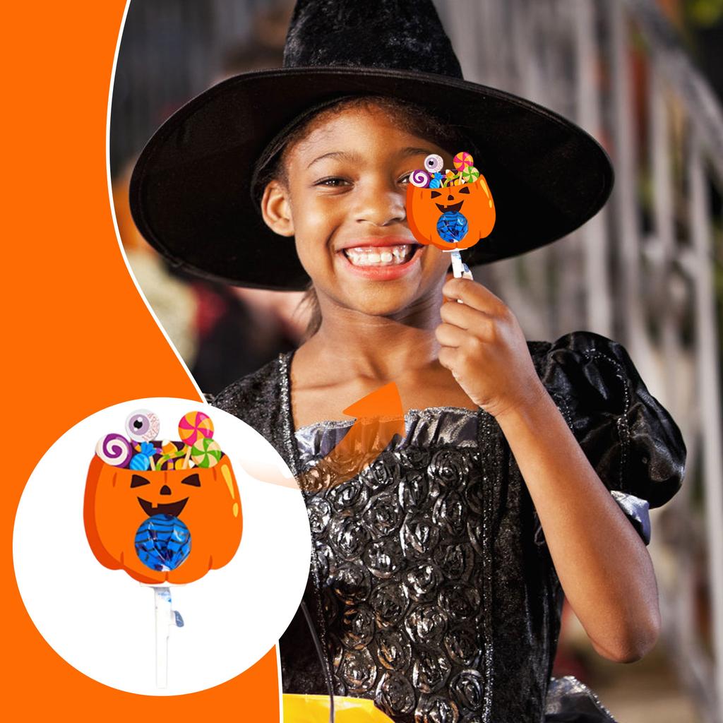 New Halloween Decoration Theme Paper Lollipop Card Scene Layout Props Party Supplies