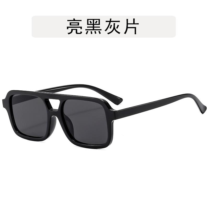 European American Style Sun Glasses for Women Square Shape Double Bridge Sunglasses Women Travelling Hiking Man Sunglass