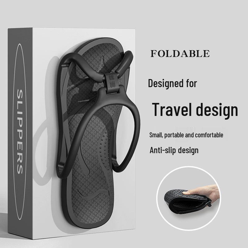 Non-Slip Foldable Travel Slippers for Couples - Lightweight, Indoor Use, Perfect for Hotels and Home, Men & Women
