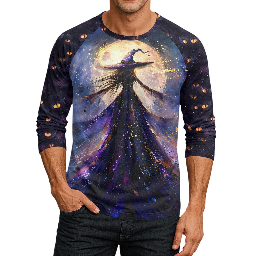 Men's Round Neck Plunger Sleeve T-Shirt Top