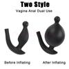 Double Layer Inflated Dildo Pump Silicone Anal Dilator Super Big Anus Butt Plug Prostate Massage Extender Dilatador Sex Toys