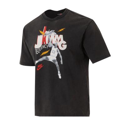 Mens Training Series Sports Casual Printed Crew Neck Breathable Short Sleeve T-Shirt Men Tops Black HJ2930-010