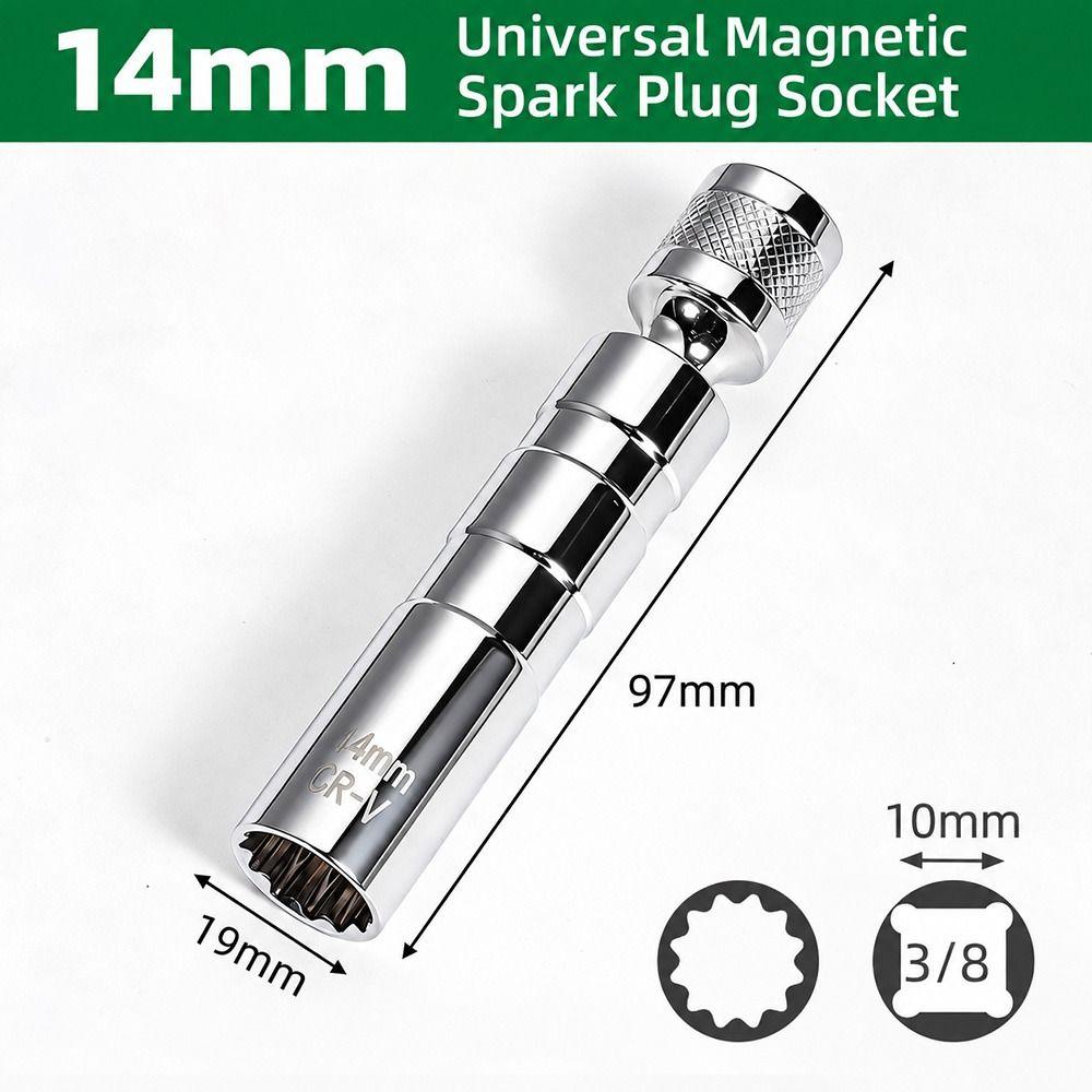 Chrome Vanadium Steel Spark Plug Socket Magnetic Retainer Automotive Socket  Engine Service