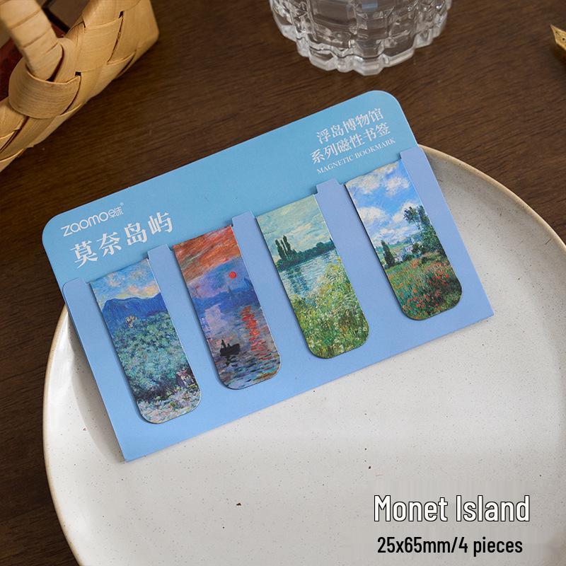 Zaomo Floating Island Museum Series Magnetic Bookmark - Creative Landscape Art for Students