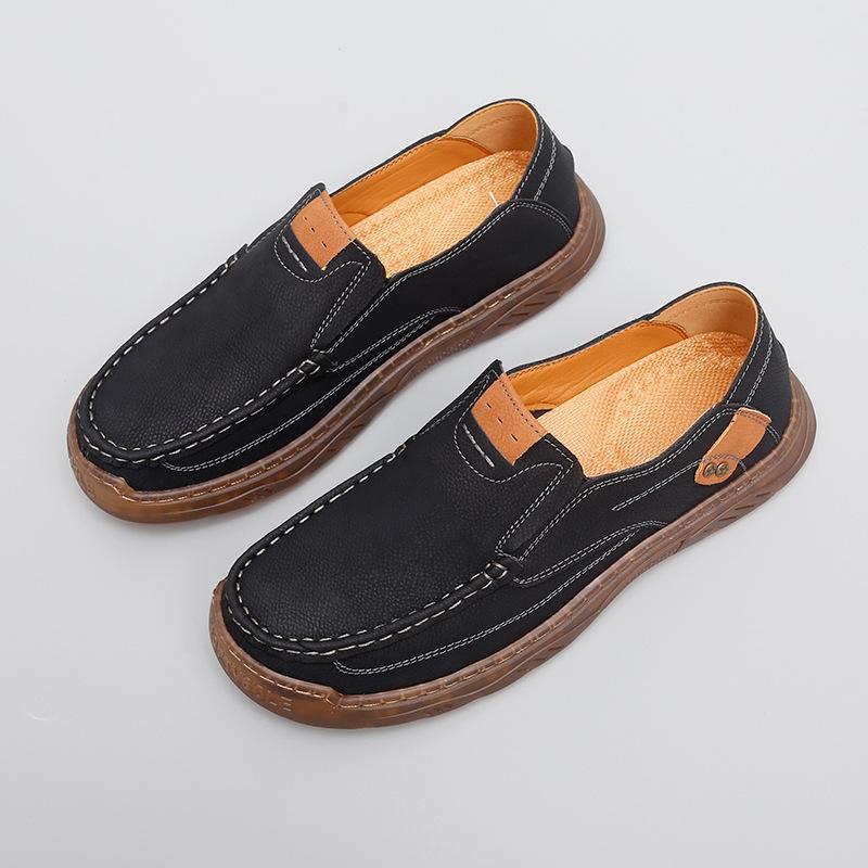 

Прямая трансляция Douyin, хит продаж, мужская осенняя новая обувь большого размера, ленивая повседневная обувь, обувь Doudou с одной педалью 38 чёрный