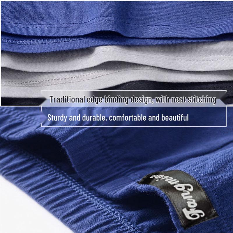 Pánské boxerky z čisté bavlny - Prodyšné, pas plus size, ideální pro teenagery a dospělé.