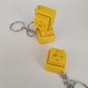 1/2/3/5Pcs 3D Printed Cheese Fidget Relief Cheese Keyboard Keychain Stress Decompression Button Clicker Sensory Fidget Toy